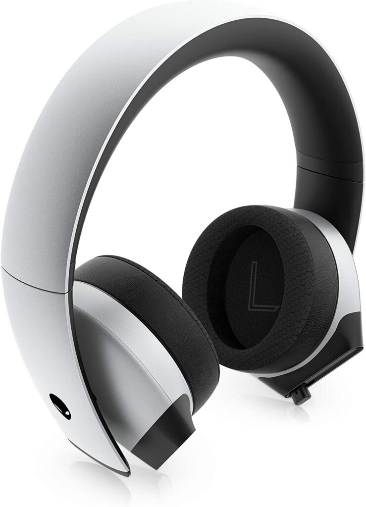 Alienware 7.1 PC Gaming Headset AW510H-Light: 50mm Hi-Res Drivers - Noise Cancelling Mic - Multi Platform Compatible(PS4,Xbox One,Switch) via 3.5mm Jack, Gray
