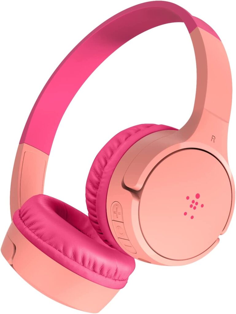 Belkin SoundForm Mini - Wireless Bluetooth Headphones For Kids with Built In Microphone - On-Ear Earphones for iPhone, iPad, Fire Tablet & more - Pink
