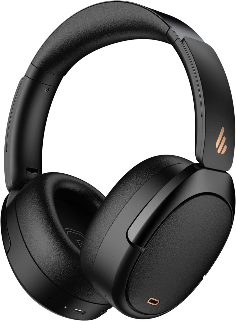 Edifier WH950NB Wireless Headphones - Active Noise Cancelling Headsets - Bluetooth 5.3 - Hi-Res Audio - 55H Playtime - Google Fast Pairing - Dual-Device Connection - Connect to App Black