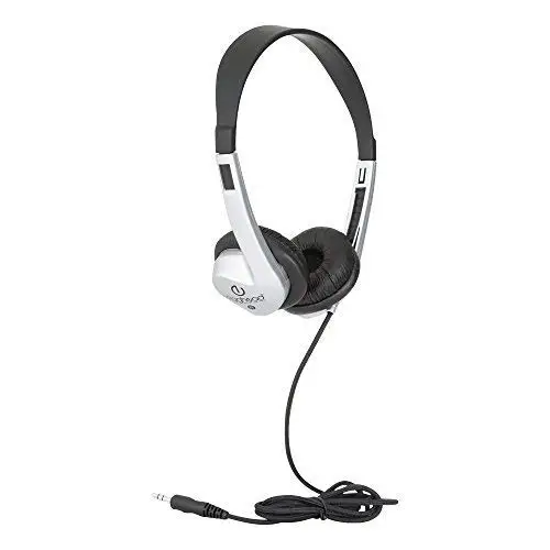 Egghead EGG-IAG-1008FA-BK-SO-20 Heavy-Duty Stereo School Headphones W/Leatherette Ear Cushion & Tangle-Free Cord- (Pack of 20), Black
