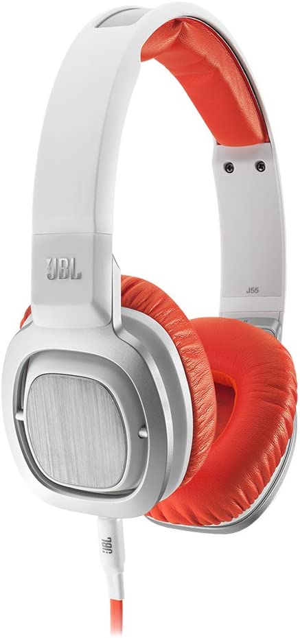 JBL J55i High-Performance On-Ear Headphones with JBL Drivers, Rotatable Ear-Cups and Microphone - Orange