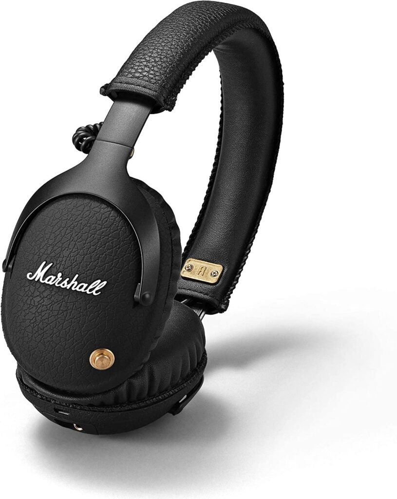 Marshall Monitor Bluetooth Wireless Over-Ear Headphone, Black (04091743), 6.3x6.3x4.1