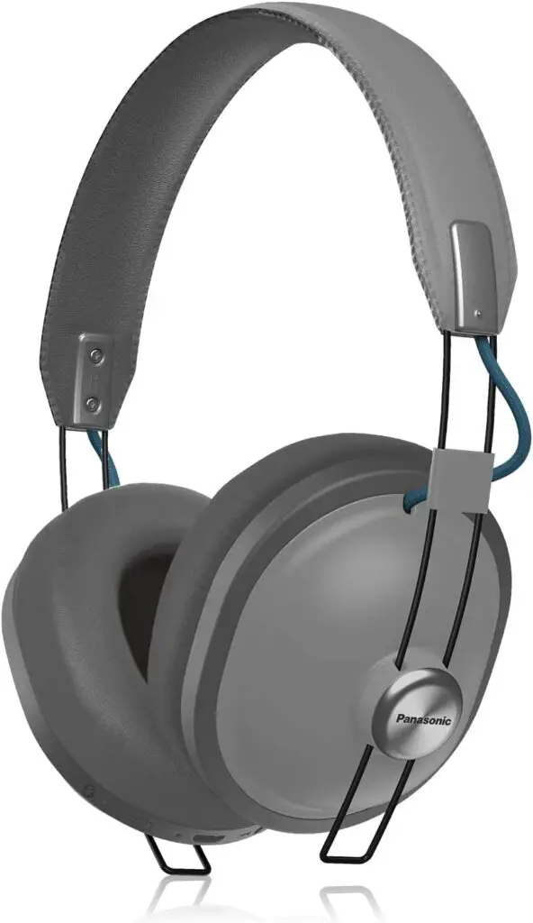 Panasonic Retro Bluetooth Wireless Headphone With Microphone, Deep Bass Enhancer, 24 Hours Playback - RP-HTX80B-H (Matte Steel)
