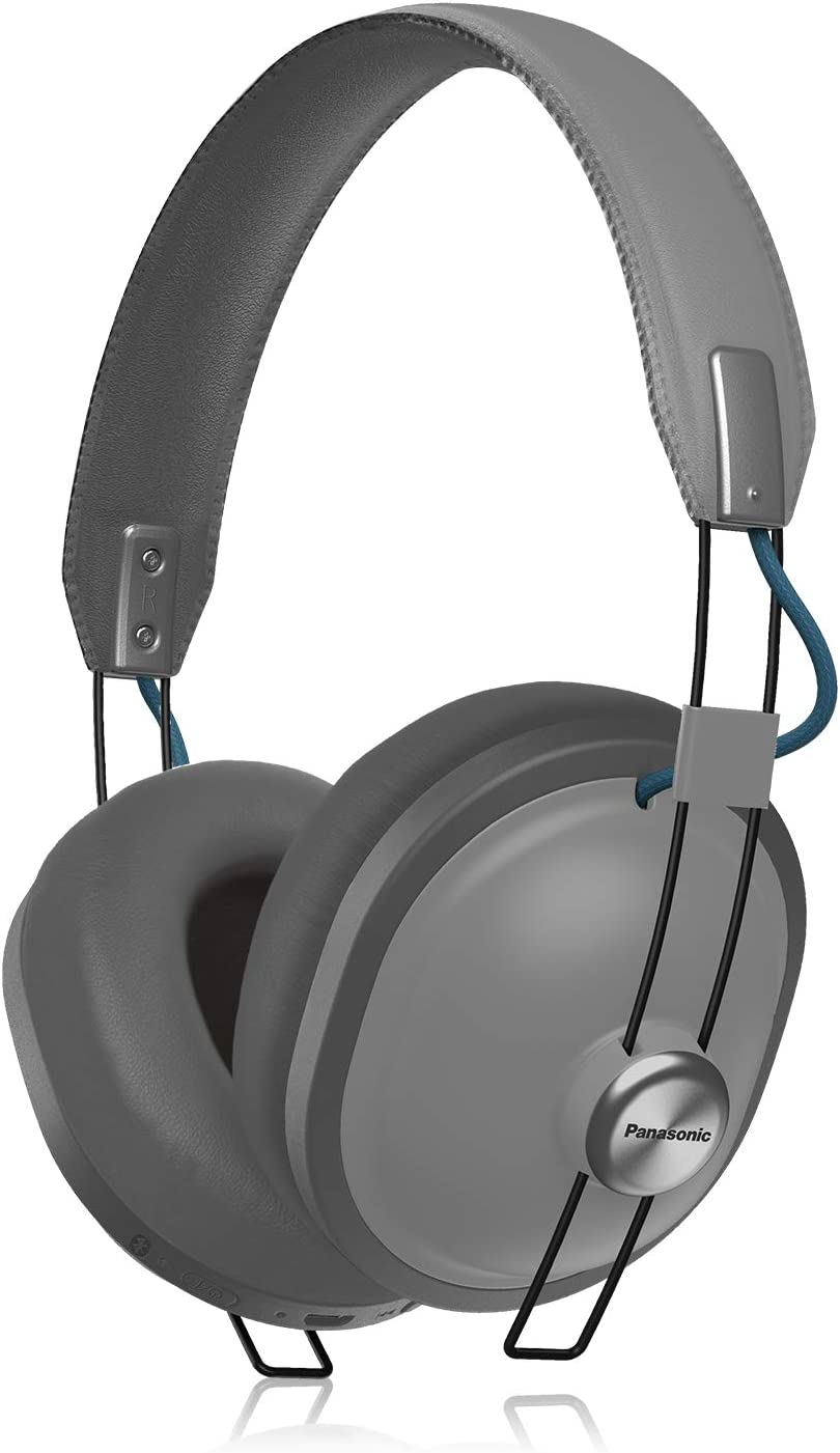 Panasonic Retro Bluetooth Wireless Headphone With Microphone, Deep Bass Enhancer, 24 Hours Playback - RP-HTX80B-H