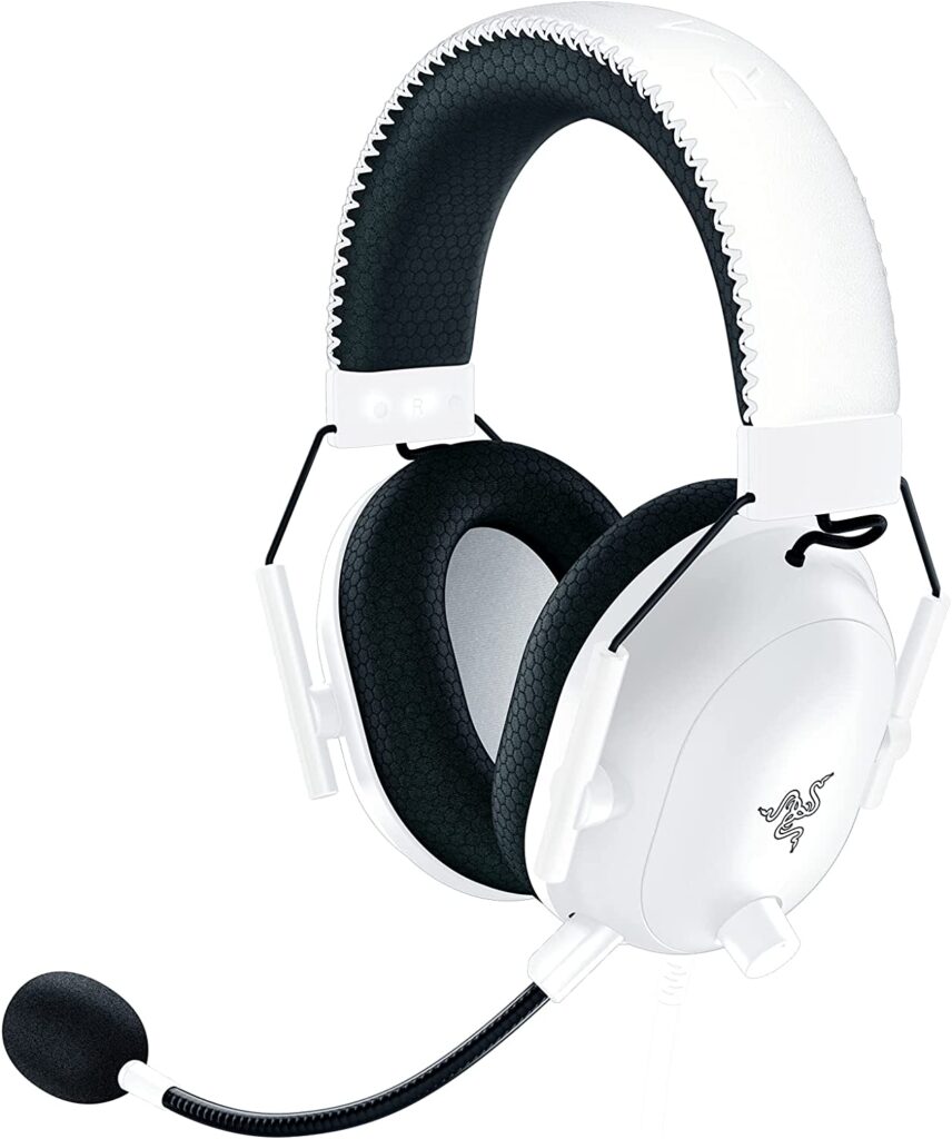 Razer BlackShark V2 Pro Wireless Gaming Headset: THX 7.1 Spatial Surround Sound - 50mm Drivers - Detachable Mic - for PC, PS5, PS4, Switch, White
