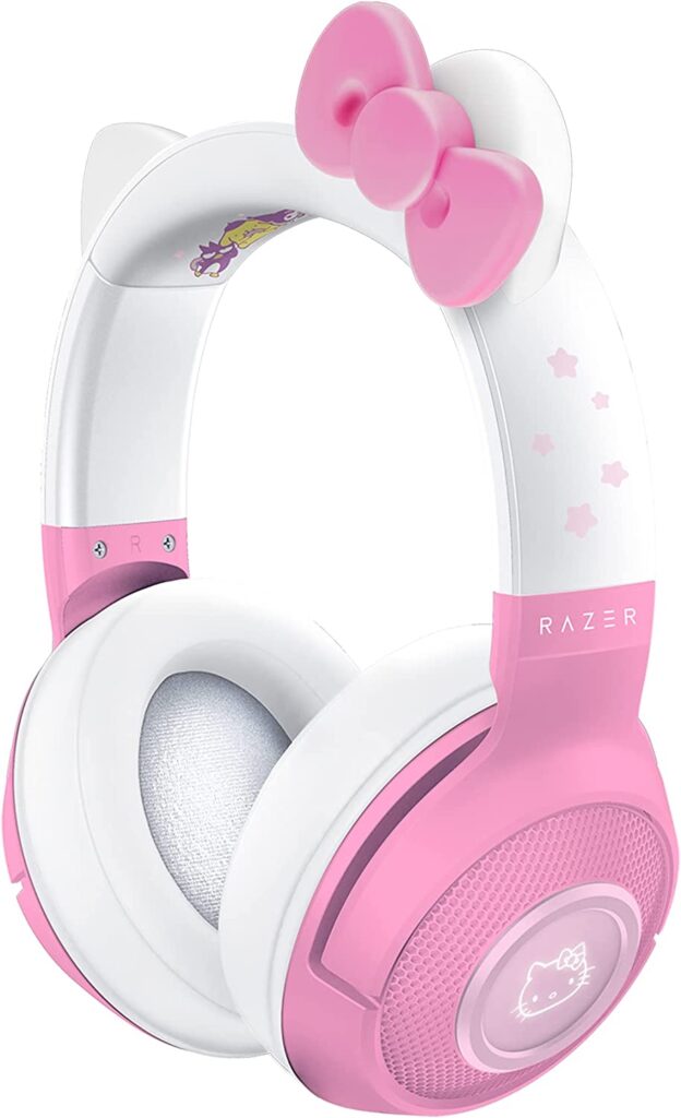 Razer Kraken BT Headset: Bluetooth 5.0-40ms Low Latency Connection - Custom-Tuned 40mm Drivers - Beamforming Microphone - Powered Chroma - Hello Kitty & Friends Edition

