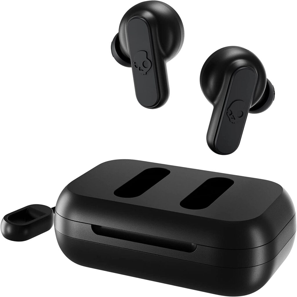 Skullcandy Dime 2 True Wireless In-Ear Bluetooth Earbuds, Use with iPhone and Android. Charging Case, Tile, and Microphone. Best for Gym, Sports, and Gaming, IPX4 Sweat and Dust Resistant - Black
