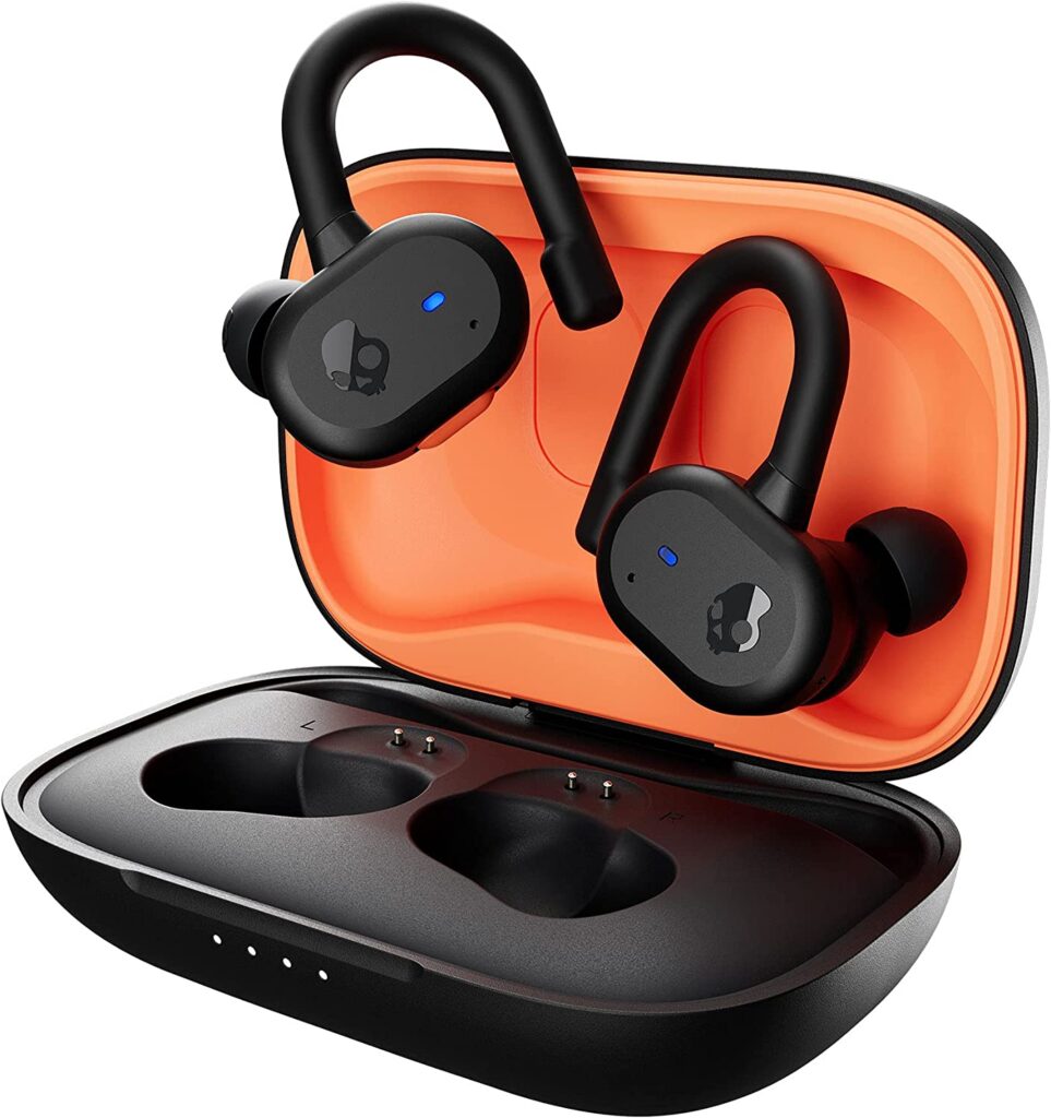 Skullcandy Push Active True Wireless In-Ear Bluetooth Earbud, Use with iPhone and Android with Charging Case and Mic, Great for Gym, Sports, and Gaming, IP55 Water and Dust Resistant - Orange/Black