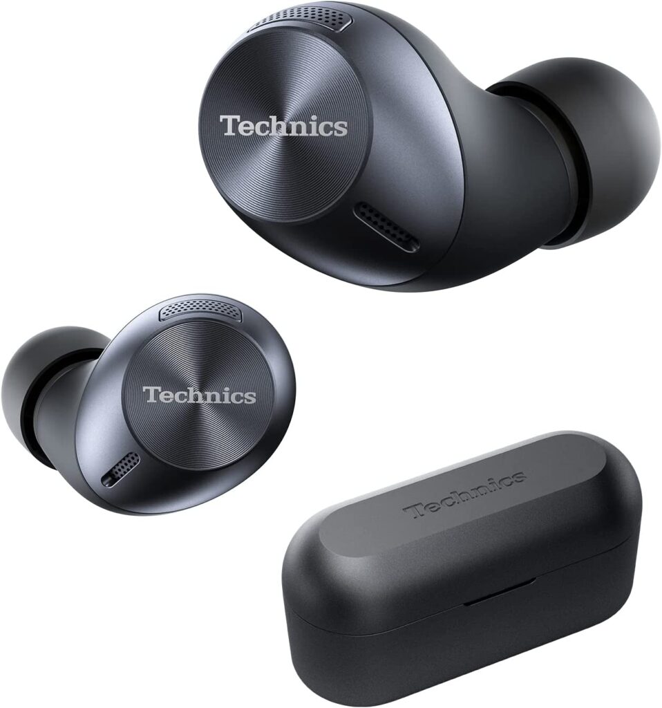 Technics True Wireless Multipoint Bluetooth Earbuds with Microphone, HiFi, Clear Calls, Long Battery Life, Lightweight Comfort Fit, Alexa Built In, EAH-AZ40-K (Black)
