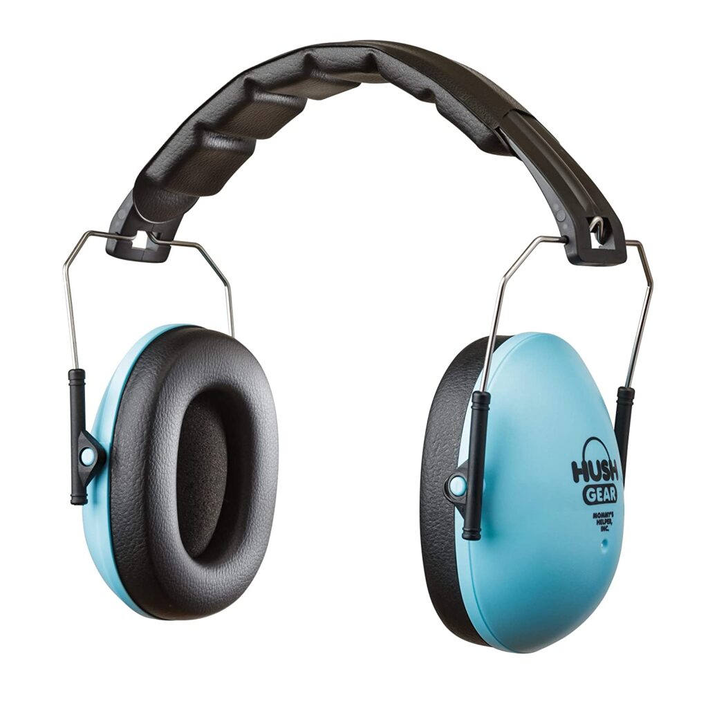 Mommy's Helper Hush Gear Noise Cancelling Headphones for Kids Ear Protection, Blue