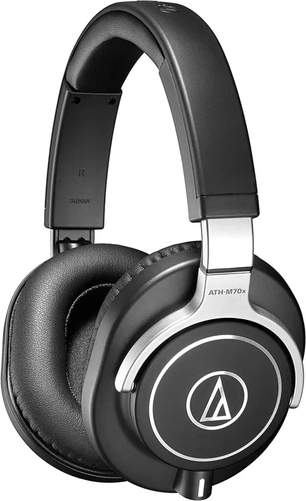 Audio-Technica ATH-M70X Closed-Back Dynamic Professional Studio Monitor Headphones, Black